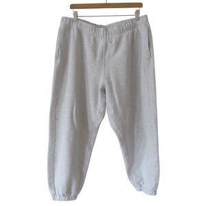 Lululemon Scuba Mid Rise Oversized Jogger Sweatpants XL Short Light Gray Fleece